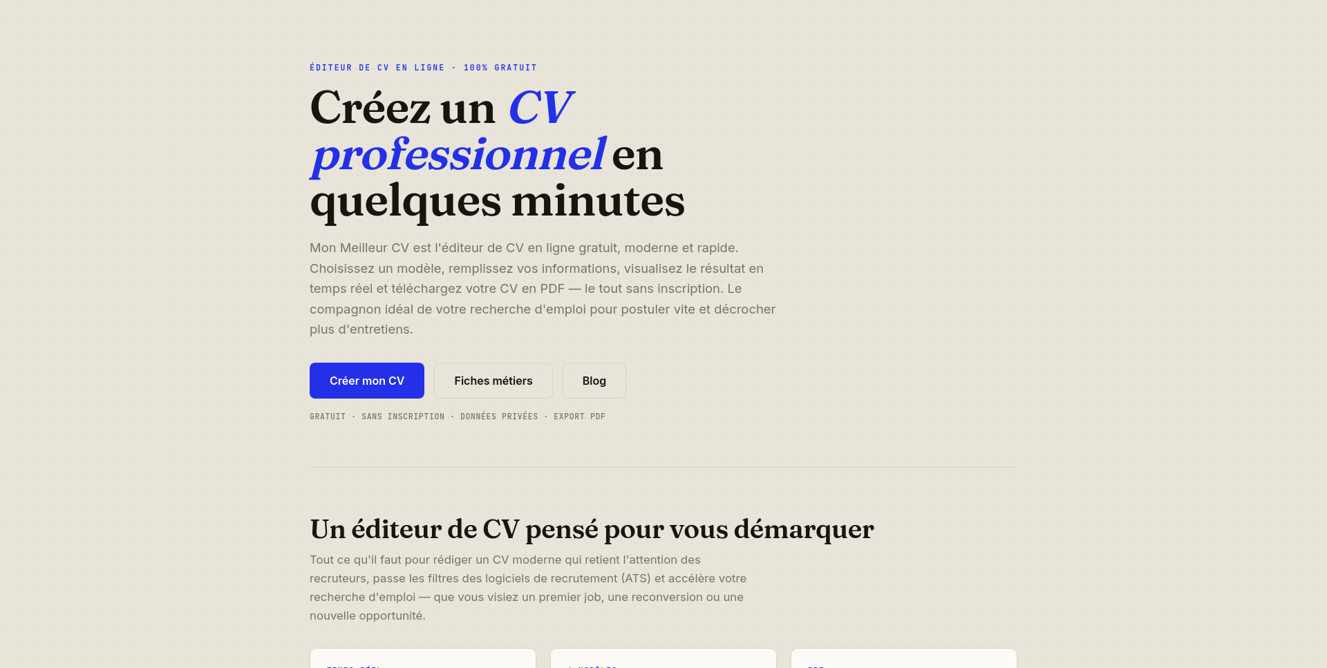 Mon Meilleur CV